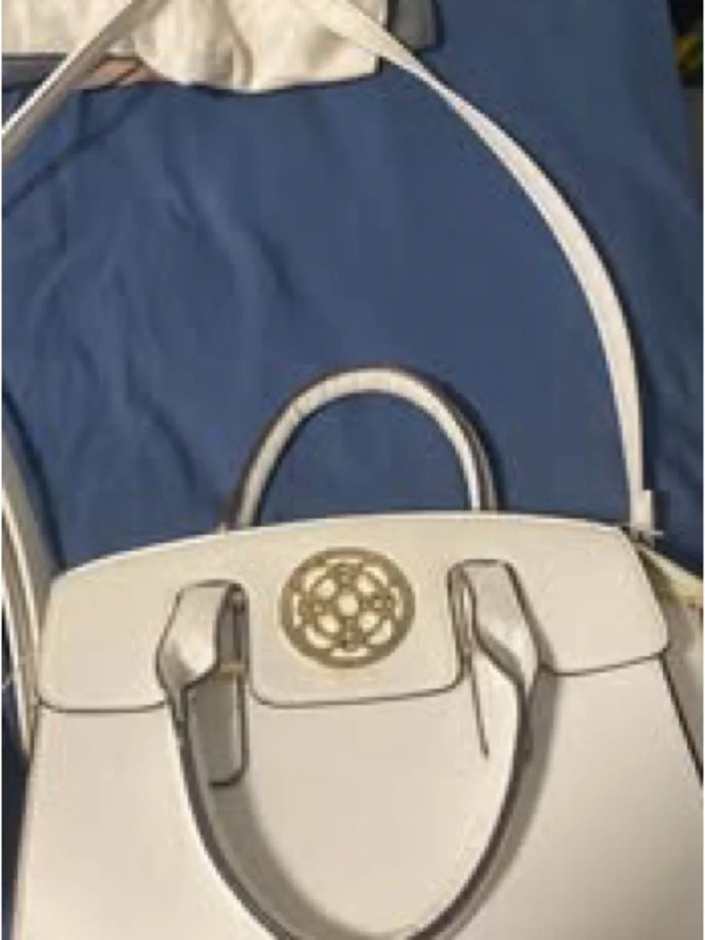 White Structured Women's Satchel Handbag